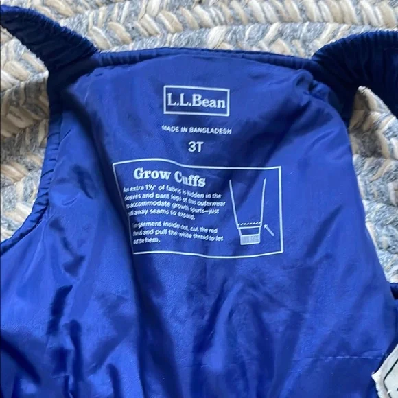 Kid’s LL Bean Blue Snow Bib Overall Snow Pants - Picture 2 of 6
